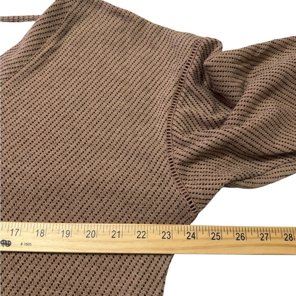Maurices Brown Textured Long Sleeve Top - Picture 8 of 8